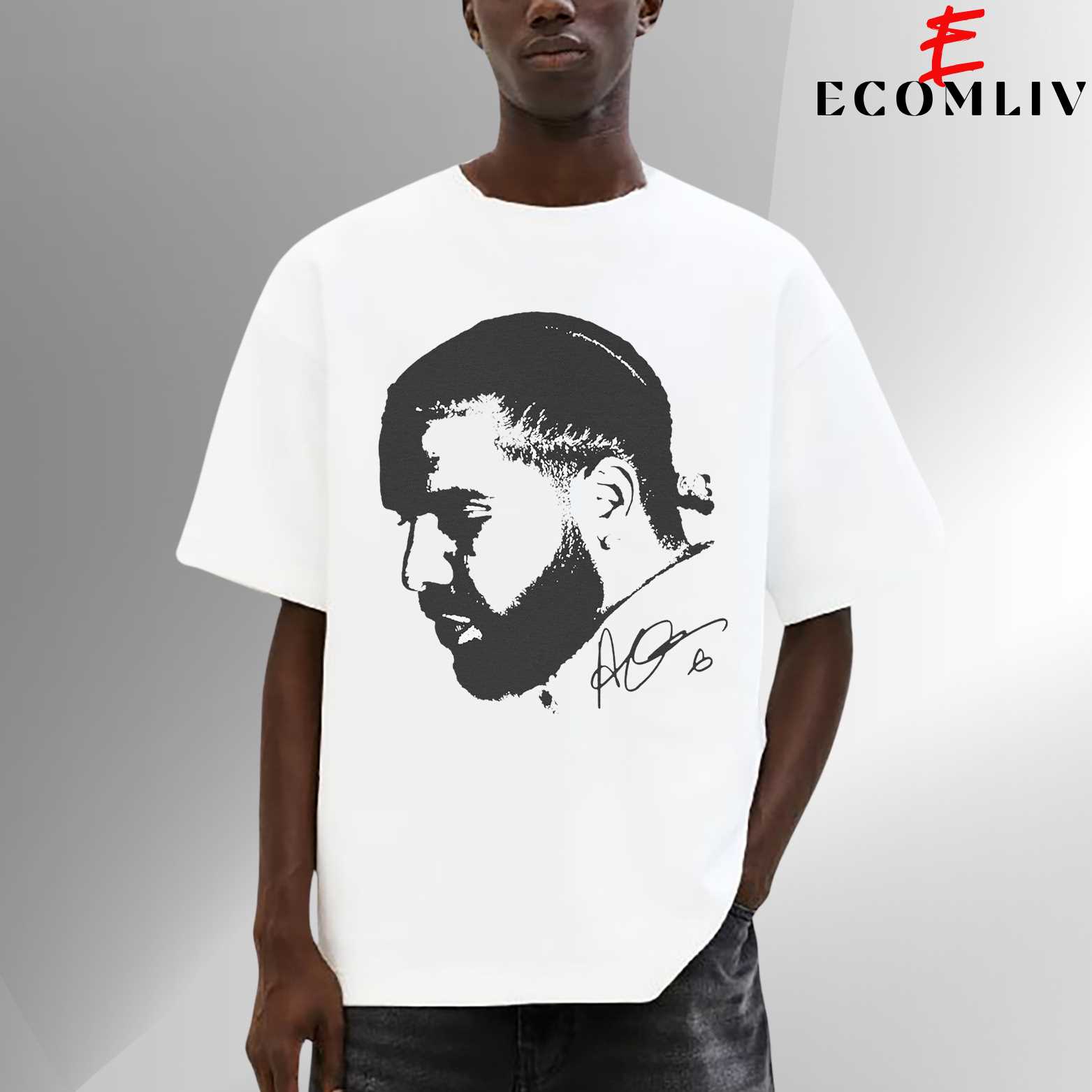 Faded Drake T-Shirt, Washed Rap Merch, Vintage Street Fit
